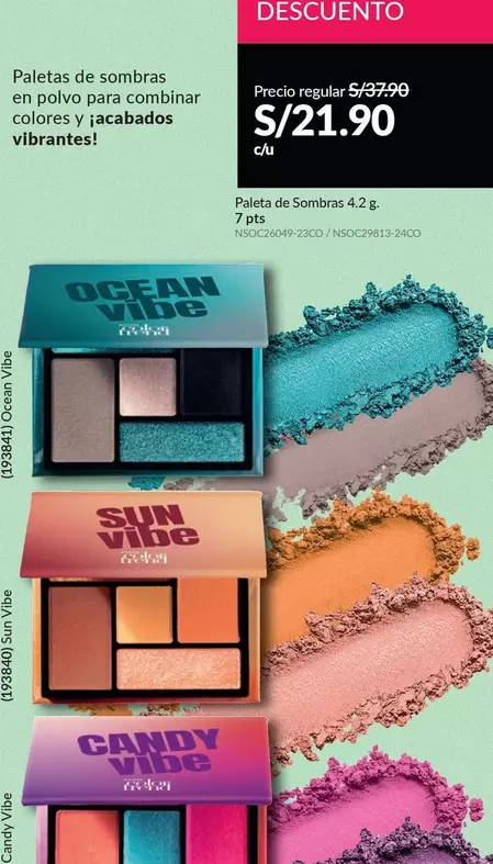 Ocean - Paletas de sombras
