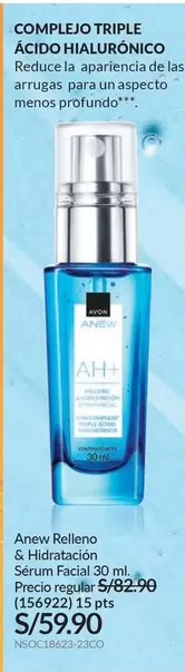 Anew -  Relleno & Hidratación Sérum Facial 30 ml