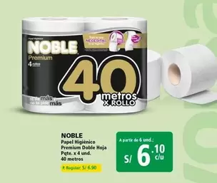 Noble - Papel Higi00enico Premium Doble Hoja