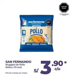 San Fernando - Nuggets de Pollo Bolsa x 10 und.