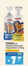 Unión - Pan Sandwich Americano/ Integral Bolsa