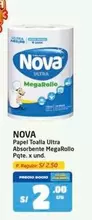 Nova - Papel Toalla Ultra Absorbente MegaRollo Pqte. x und.
