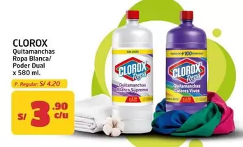 Clorox - Quitamanachas Ropa Blanca/Poder Dual