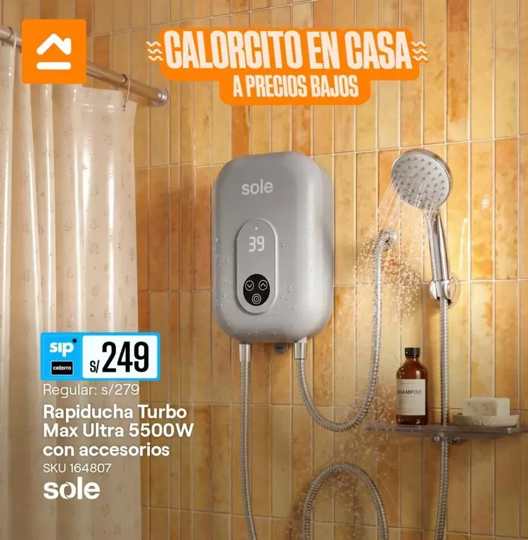 Sole - Rapiducha Turbo Max Ultra 5500W con accesorios