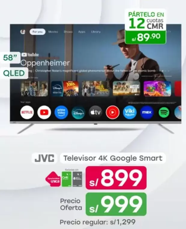 JVC - Televisor 4K Google Smart