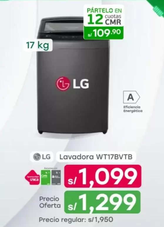 Lg - Lavadora WT17BVB