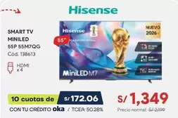 Hisense - SMART TV MINILEDS 55" 55M7QG