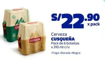Cusqueña - Cerveza Pack de 6 botellas