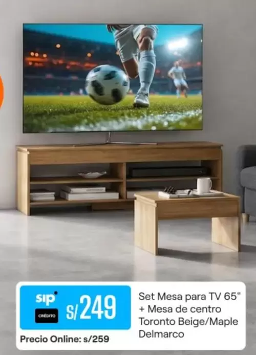 Set Mesa para TV 65" + Mesa de centro