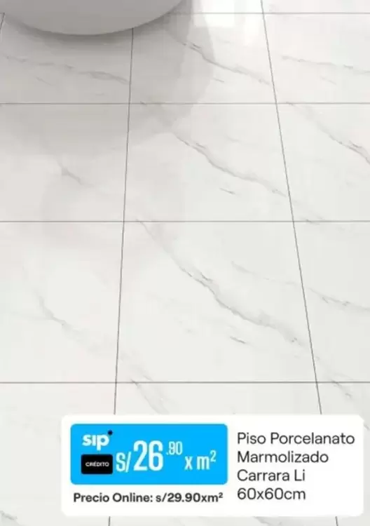 Piso Porcelanato Marmolizado