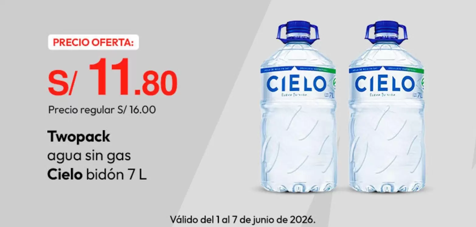 Cielo - agua sin gas bid
uevo 7 L