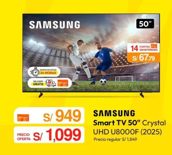 Samsung - Smart TV 50" Crystal UHD U8000F (2025)