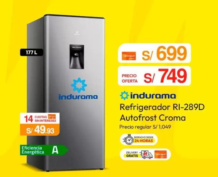 Indurama - Refrigerador RI-289D Autofrost Croma