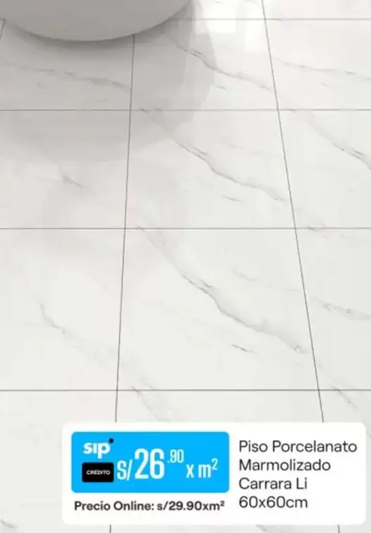 Piso Porcelanato Marmolizado Carrera Li