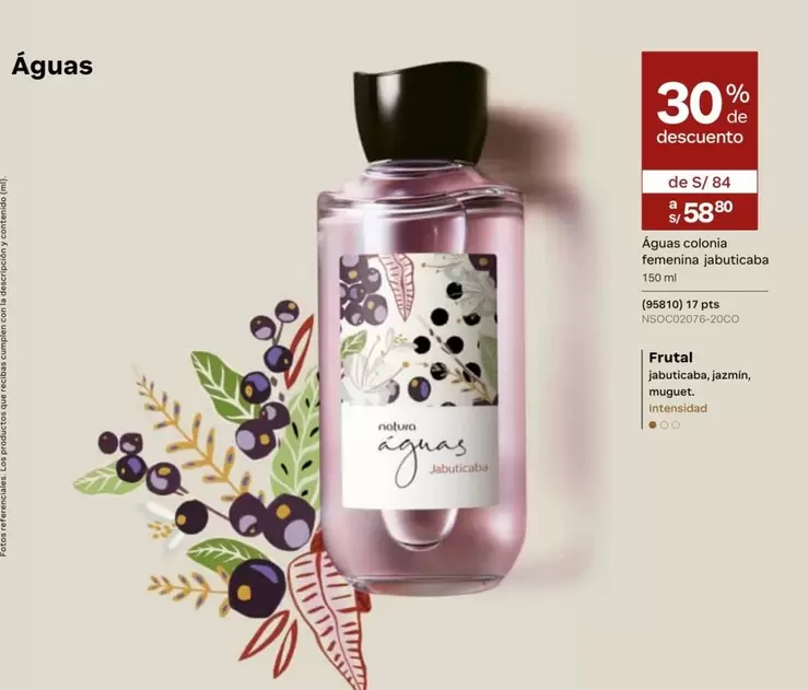 Natura - Aguas colonia femenina jabuticaba