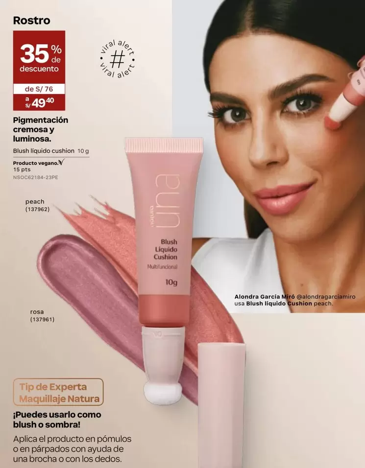 Una - Blush líquido cushion
