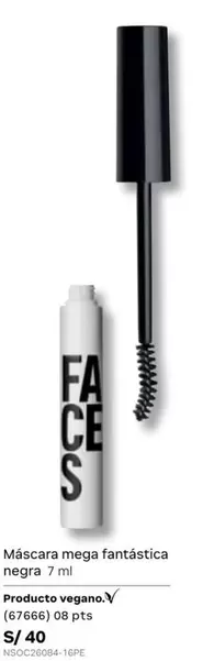 Faces - Máscara mega fantástica negra
