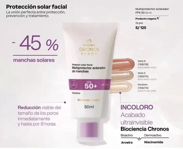 Unión - Protección solar facial Multiprotector aclarador