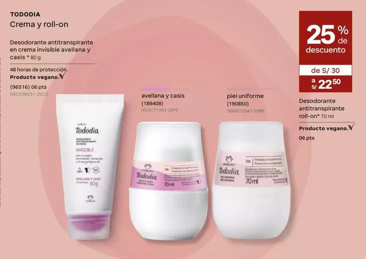 PTS - Crema y roll-on Desodorante antitranspirante