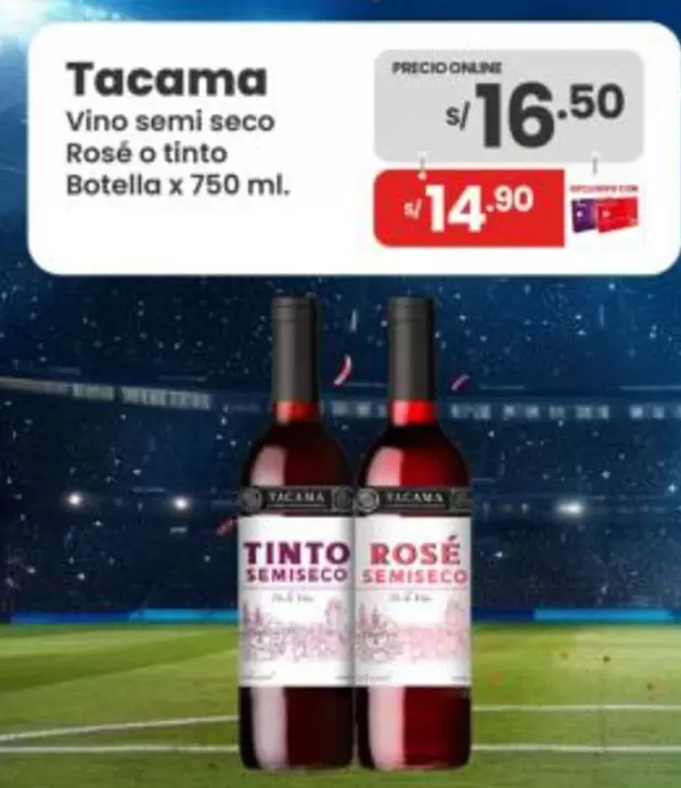 Tacama - Vino semi seco Rosé o tinto