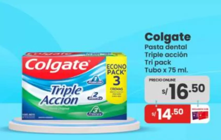Colgate - Pasta dental Triple acción Tri pack