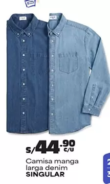 Camisa manga larga denim
