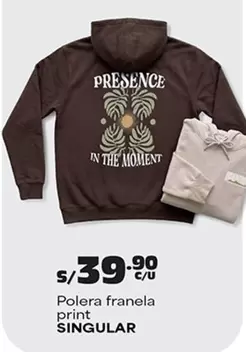 Polera franela print