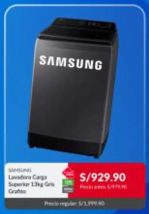 Samsung - Lavadora Carga Superior