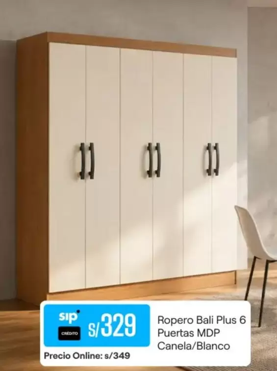 Bali - Ropero  Plus 6 Puertas MDP