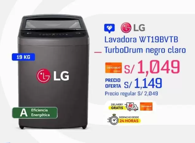Lg - Lavadora WT19BVT B TurboDrum