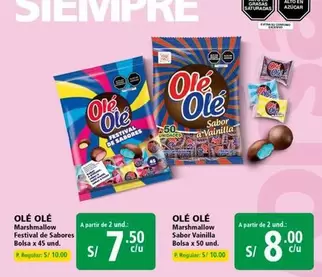 Olé- Olé - Marshmallow Festival de Sabores Bolsa