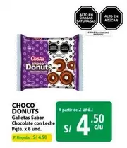 Costa - CHOCO DONUTS Galletas Sabor Chocolate con Leche