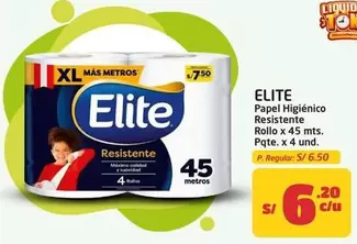 Elite - Papel Higi00nico Resistente Rollo