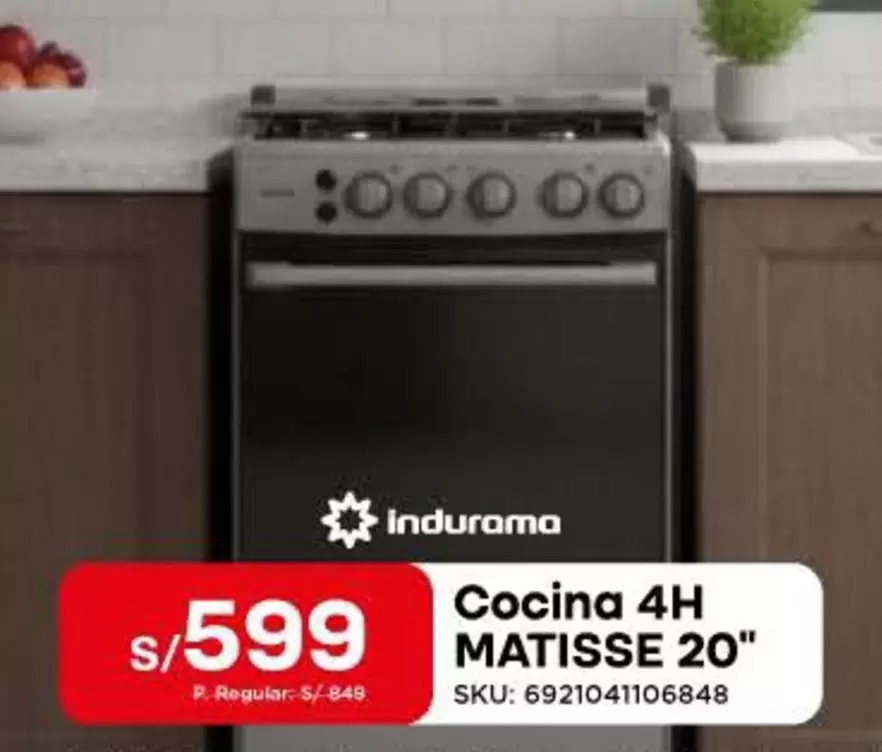 Indurama - Cocina 4H MATISSE 20"
