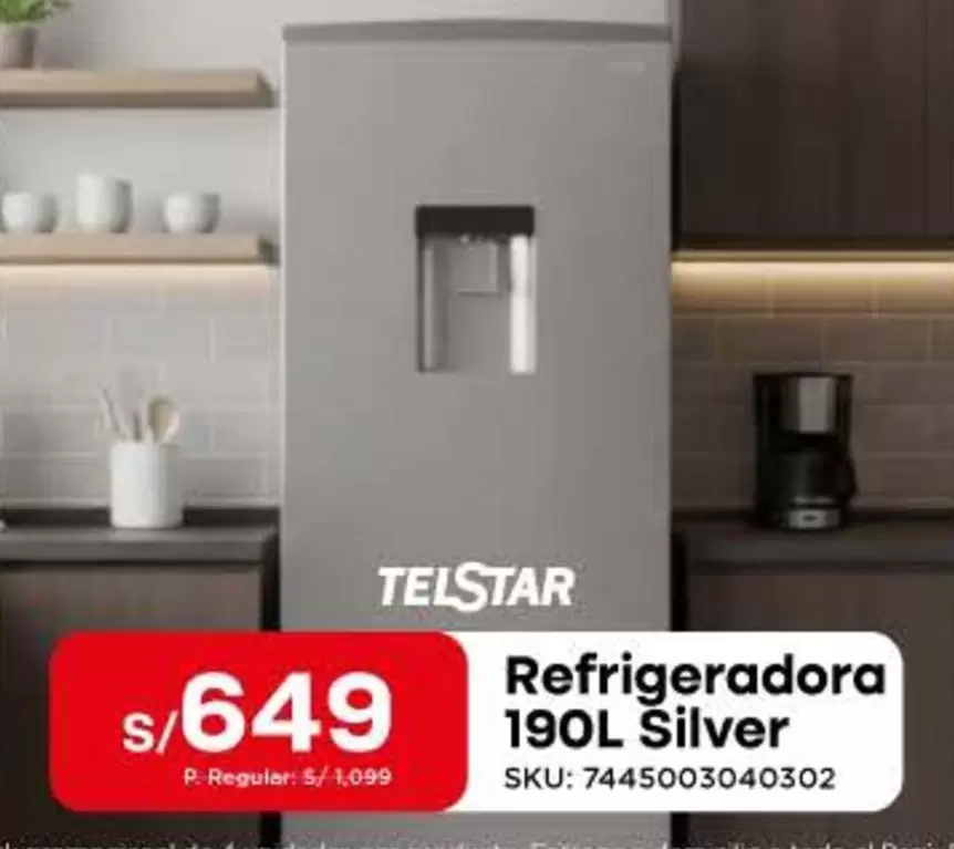 Refrigeradora 190L Silver