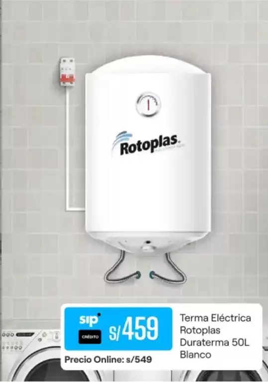 Rotoplas - Termo Eléctrica Duraterma 50L Blanco