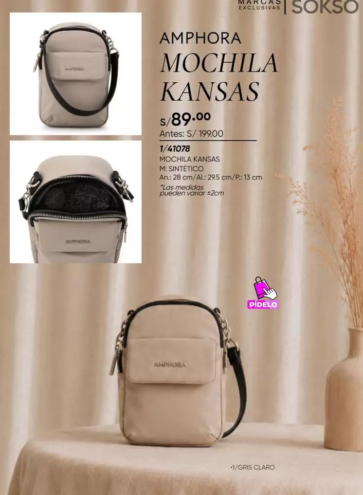Kansas - AMPHORA MOCHILA KANSAS T-41078