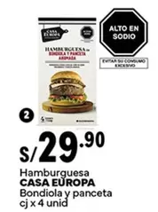 Casa Europa - Hamburguesa Bondioli y panceta