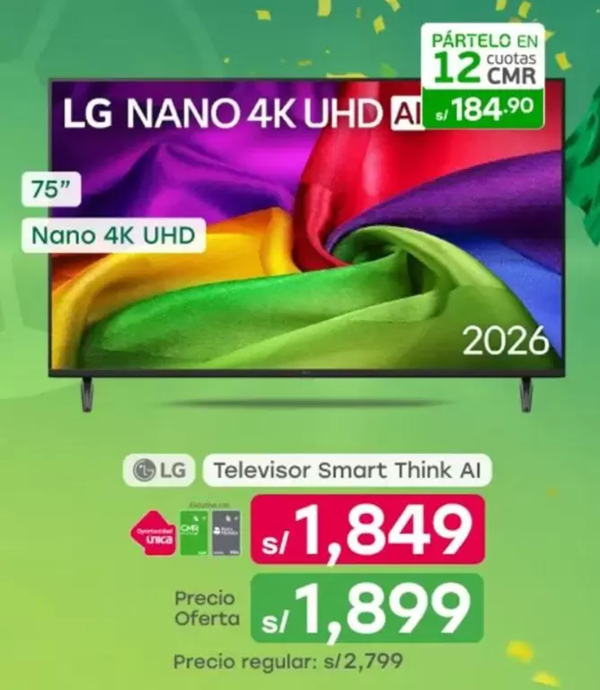 Lg - Televisor Smart Think AI Nano 4K UHD