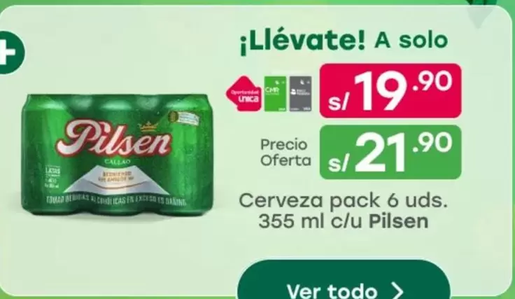 Pilsen - Cerveza pack 6 uds.