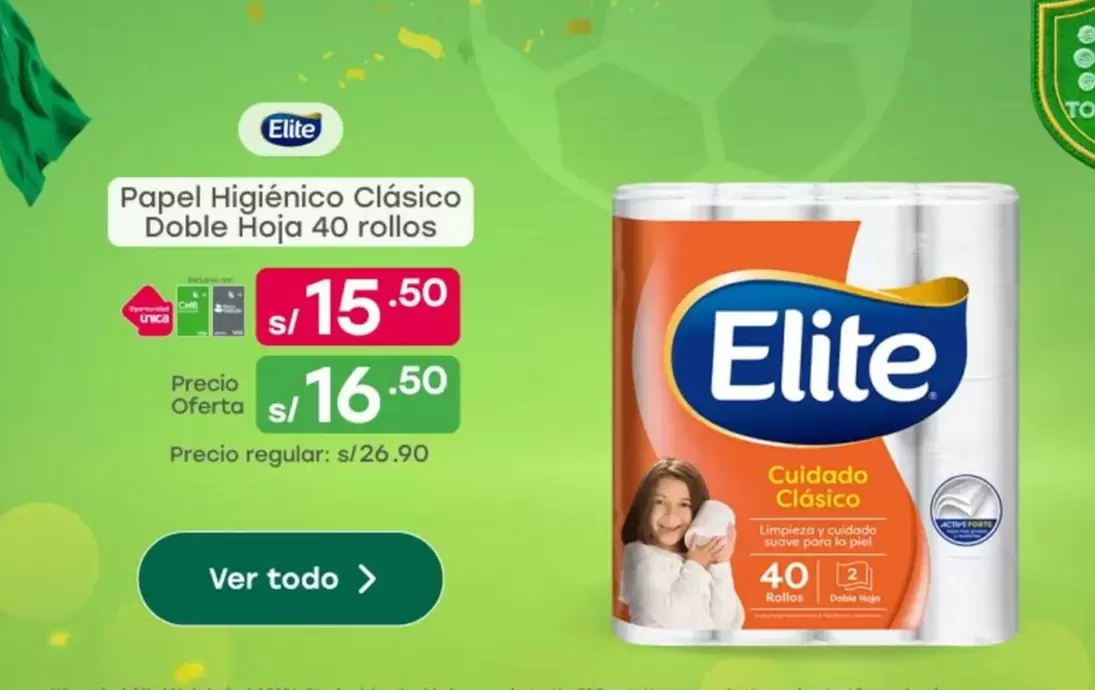 Elite - Papel Higi0999enico Cl0999sico Doble Hoja