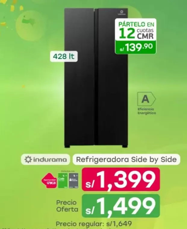 Indurama - Refrigeradora Side by Side