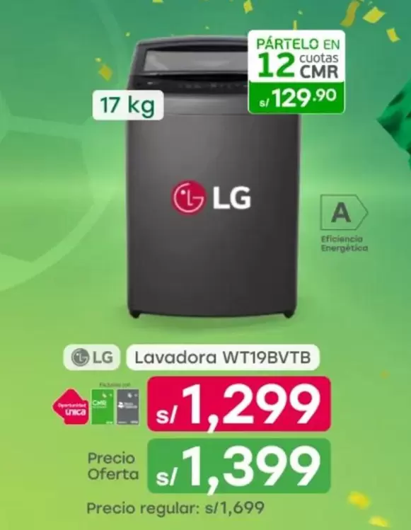 Lg - Lavadora WT19BVB
