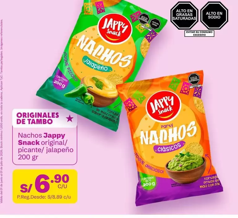 Imágenes - Nachos Jappy Snack original/picante/jalapeño