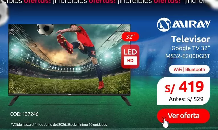 Miray - Televisor Google TV 32" MS32-E2000GBT