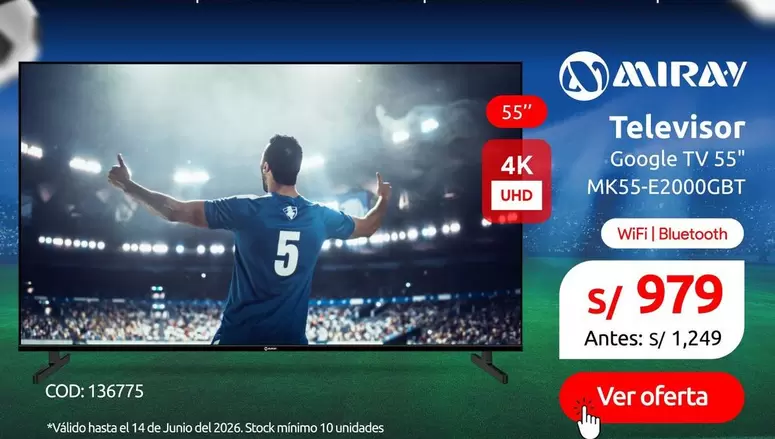 Miray - Televisor Google TV 55" MK55-E2000GBT