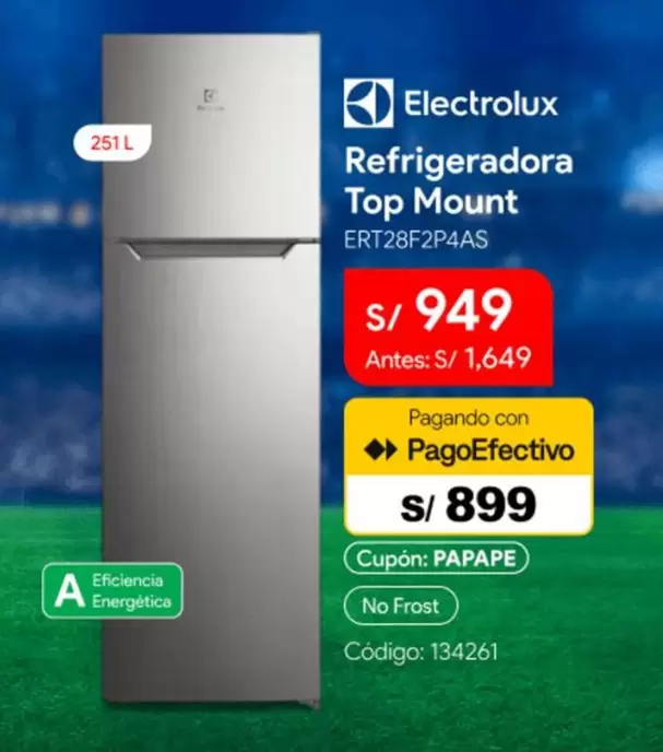 Electrolux - Refrigeradora Top Mount ERT28F2P4AS
