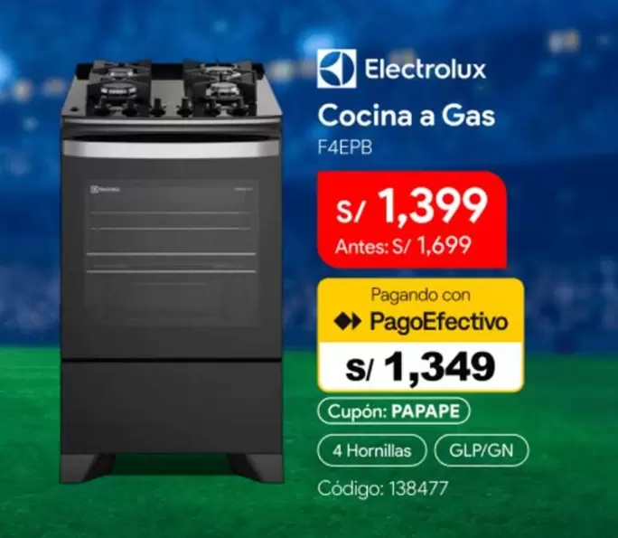 Electrolux - Cocina a Gas F4EPB
