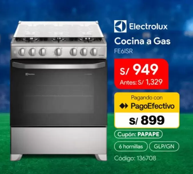 Electrolux - Cocina a Gas FE6ISR