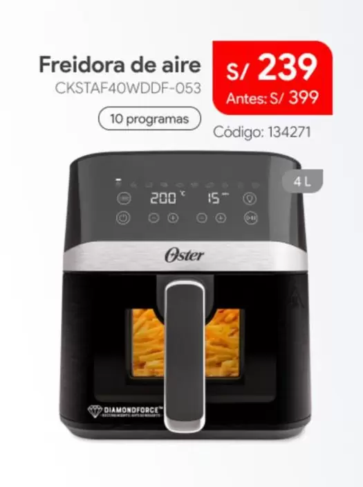 Oster - Freidora de aire CKSTAF40WDDF-053